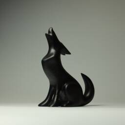 Wooden Wolf Sculpture - 21 - thumbnail 2