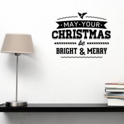 May Your Chirstmas Be Bright & Merry Christmas Quote Wall Decal - Vinyl Car Id001 - thumbnail 1