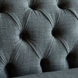 4 Seater Dark Grey & Antique Tan Brown Leather Chesterfield Sofa - Split Design British Handmade - thumbnail 2