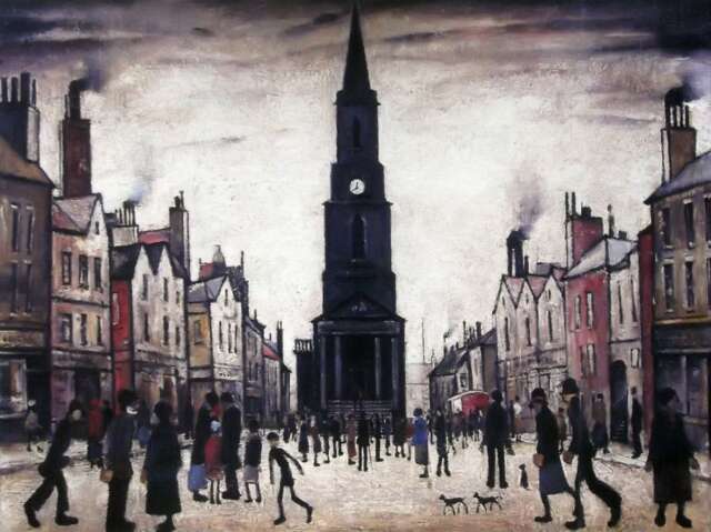 L.s. Lowry Print - Berwick Upon Tweed Textured Art Paper, Fine Coating - image 1
