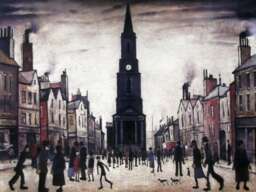 L.s. Lowry Print - Berwick Upon Tweed Textured Art Paper, Fine Coating - thumbnail 1