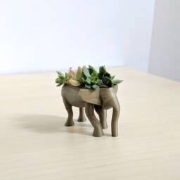 Tiny Elephant Animal Planter For Mini Succulents Cuttings, Cute Pot, Planter, Small Succulent - thumbnail 3
