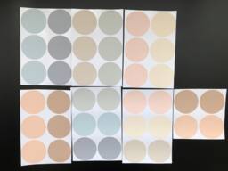 Boho Neutral Polka Dot Wall Stickers Earthy Nursery Decor - Pack Of 40