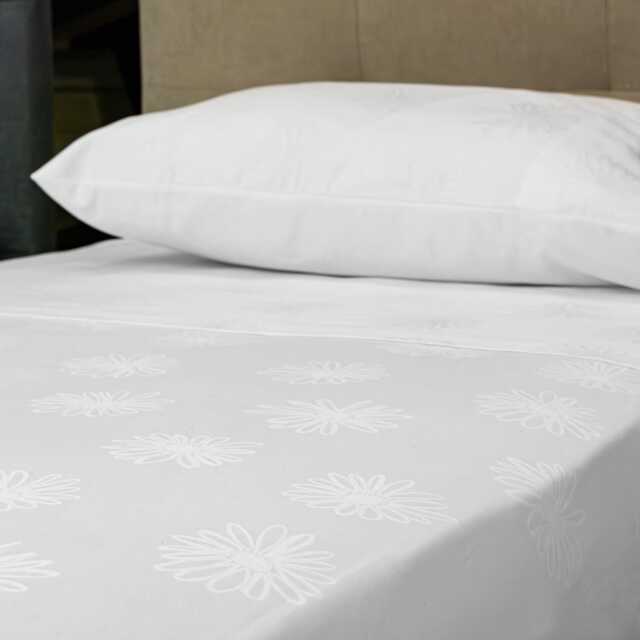 Set Of Single Satin Bed Sheets - 100% Percale Cotton - image 1