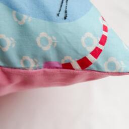 Animals Nursery Pillow Cover - Blue & Pink Cotton Kid's Decor - thumbnail 2