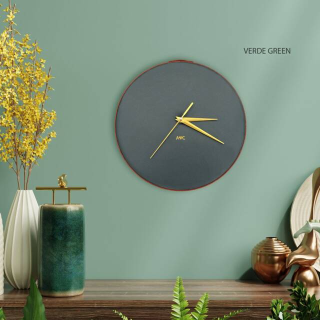 Personalised Leather Wall Clock, Home Decor, Anniversary Gift - image 1