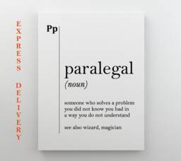 Paralegal Definition Canvas Print Lawyer Gift Office Decor Attorney Coworker Law Wall Art - thumbnail 1
