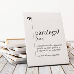 Paralegal Definition Canvas Print Lawyer Gift Office Decor Attorney Coworker Law Wall Art - thumbnail 3