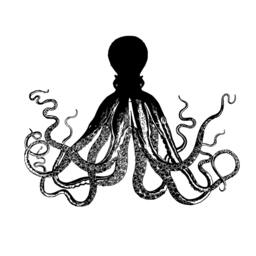 Large Octopus Wall Decal, Vintage Nautical Decor, Vinyl Art Sticker - thumbnail 2