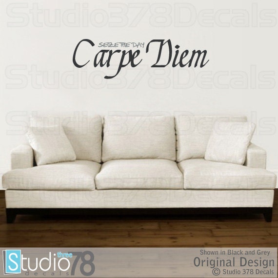 Carpe Diem Vinyl Wall Decal - Inspirational Quote - image 1