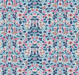 Blue Tapestry Baby Crib Sheet Or Changing Pad Cover 100% Cotton Liberty - thumbnail 1