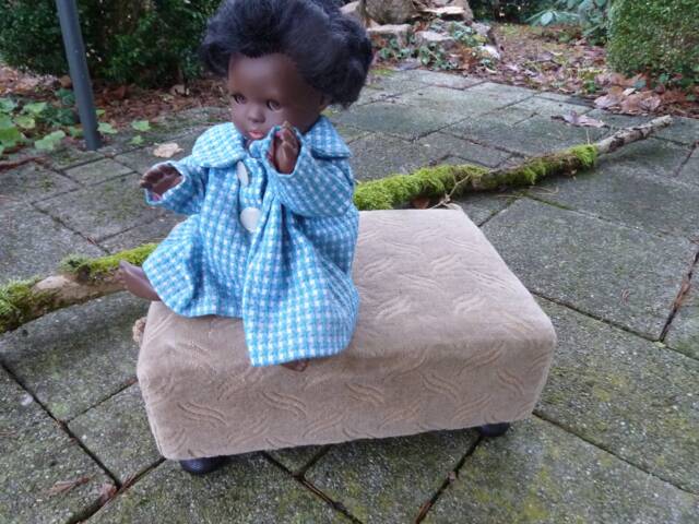 Foot Bench, Fabric Cover/Foot Stool Antique - image 1