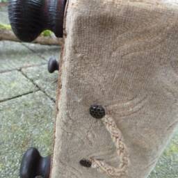 Foot Bench, Fabric Cover/Foot Stool Antique - thumbnail 3