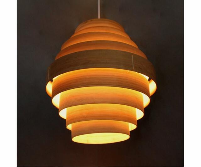 "Handwoven Bamboo Pendant Light Creative Ceiling Lighting Fixture - W11.8"" By H13.7" - image 1