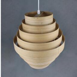 "Handwoven Bamboo Pendant Light Creative Ceiling Lighting Fixture - W11.8"" By H13.7" - thumbnail 3