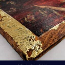 Three Graces Wood Wall Art ??mile Vernon Painting, Gold Gilding - thumbnail 2