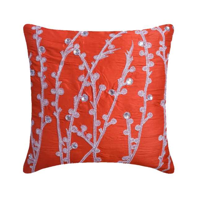 "Decorative Coral Orange Pillow Cushion 16""x16" - image 1