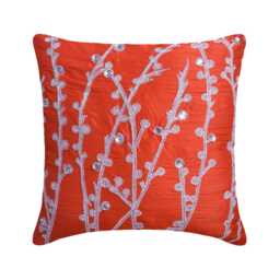 "Decorative Coral Orange Pillow Cushion 16""x16" - thumbnail 1