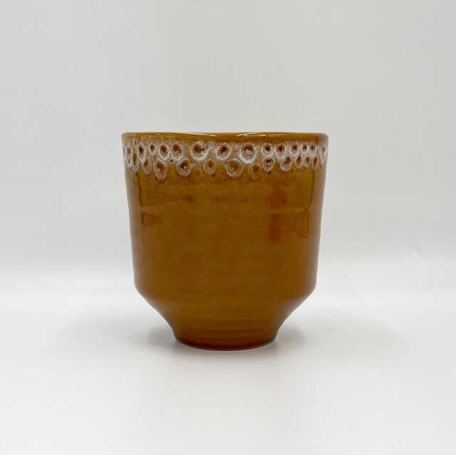 Handmade Otis Plant Pot, 16 cm, Green, Ochre Yellow, Or Teal, Petrol Blue, Colours Available - image 1