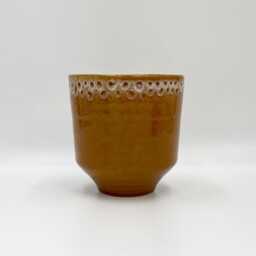 Handmade Otis Plant Pot, 16 cm, Green, Ochre Yellow, Or Teal, Petrol Blue, Colours Available