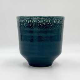 Handmade Otis Plant Pot, 16 cm, Green, Ochre Yellow, Or Teal, Petrol Blue, Colours Available - thumbnail 3