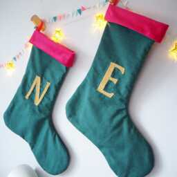 Custom Cotton Christmas Stocking With Velvet Lining - thumbnail 3
