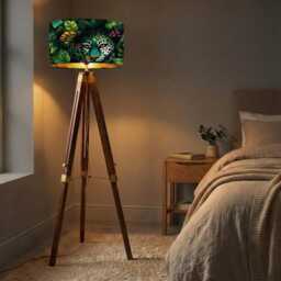 Handmade By Order Camouflage Tiger Print Velvet in Jungle Drum Lamp Shade Pendant Light All Shapes & Sizes Available - thumbnail 3