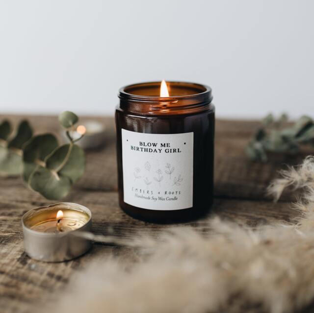 Blow Me Birthday Girl - Scented Soy Candle Gift - image 1