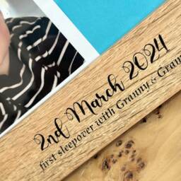 "Engraved Wooden Photo/Picture Frame, Portrait Or Landscape, in 2 Sizes 7""x5"" 10""x8" - thumbnail 3