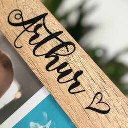 "Engraved Wooden Photo/Picture Frame, Portrait Or Landscape, in 2 Sizes 7""x5"" 10""x8" - thumbnail 2