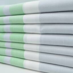 "Green Striped Towel, Tribal Towel, Peshtemal Towel, Turkish Towel, 40""x67" - thumbnail 2