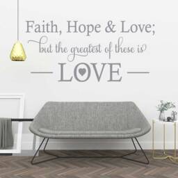 Faith, Hope & Love Wall Art Sticker, Vinyl Decal, Modern Transfer, PVC - thumbnail 3