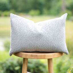 Charity// Gray Leopard Print Pillow Cover - Sunbrella Outdoor - thumbnail 2