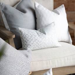Charity// Gray Leopard Print Pillow Cover - Sunbrella Outdoor - thumbnail 3