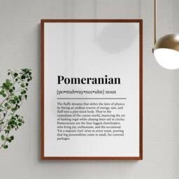 Pomeranian Funny Definition Dog Wall Art Print - thumbnail 2