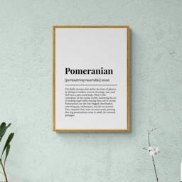 Pomeranian Funny Definition Dog Wall Art Print - thumbnail 3