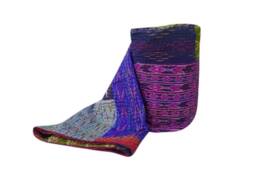 Recycled Indian Sari Patchwork Blanket, Handmade Kantha Quilt