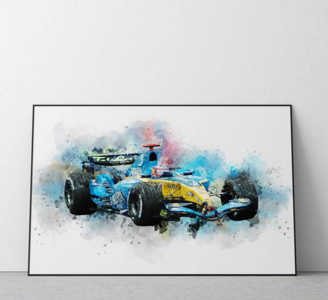 Fernando Alonso Renault R25 F1 Print 2005 Championship Wall Art Ref #149 - image 1