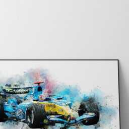 Fernando Alonso Renault R25 F1 Print 2005 Championship Wall Art Ref #149 - thumbnail 2