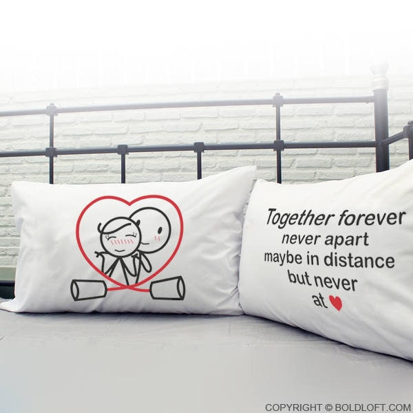 Couple Gifts Couples Pillowcases Anniversary For Wedding Boldloft Together Forever - image 1