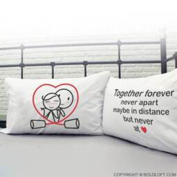 Couple Gifts Couples Pillowcases Anniversary For Wedding Boldloft Together Forever - thumbnail 1