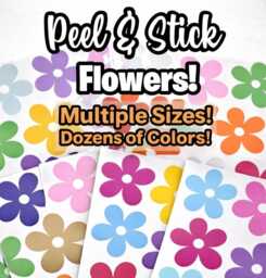Flowers Peel & Stick Daisy Flower Wall Decals For Kids Rooms, Nursery Decor, Bedrooms, Peel Stick Dots Decor Stickers - thumbnail 1