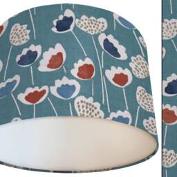 Inspired Scandinavian Lampshade, UK Handmade Green Light Shade, Table Lamp Ceiling Modern Scandi Home Interior Lighting - thumbnail 4