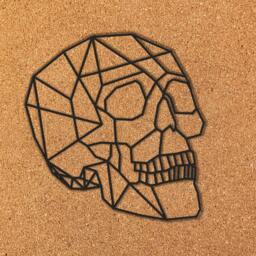 Geometric Skull - Wall Art Hanging Decoration Home Decor Black Printinghive - thumbnail 2