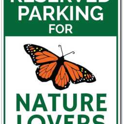 Nature Lover Parking Sign, Gift, Butterfly Wall Decor, Decor - Quality Aluminum - thumbnail 2