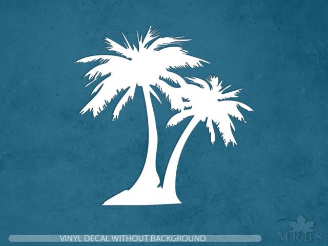 Palm Tree Decal - Beach Decal Hawaiian Decor Tropical Vinyl Sticker & Wall Decals - image 1