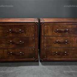 English Handmade Luxury Nightstands - Matching Pair Georgian Brown - thumbnail 3