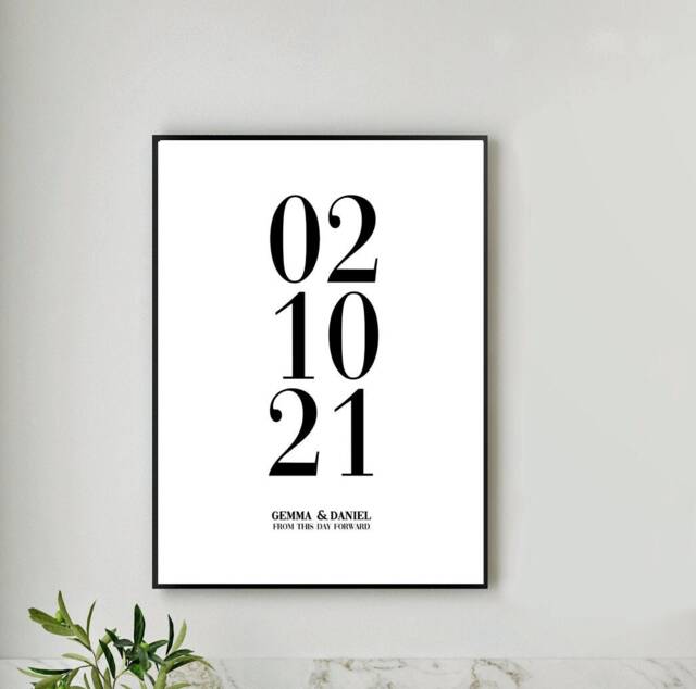 From This Day Forward Personalised Wall Art Poster Decor Print Gift Hallway Kitchen Entrance Housewarming New Home Wedding Anniversary - image 1