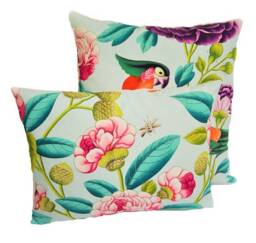 Manuel Canovas - Serendip Turquoise Bright Multi Coloured Floral Designer Cushion Cover Handmade Throw Pillow Home Decor