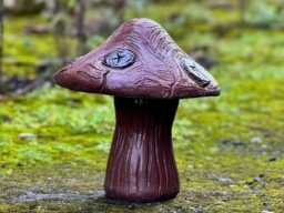 Stone Mushroom Statue Concrete Fleabane Figurine Garden Plant Sculpture Rustic Yard Ornament Outdoor Tale Decoration Cement Fungi Art Gift